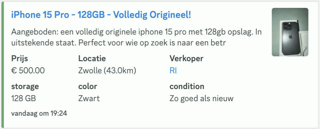 Notifie Discord notificatie voorbeeld